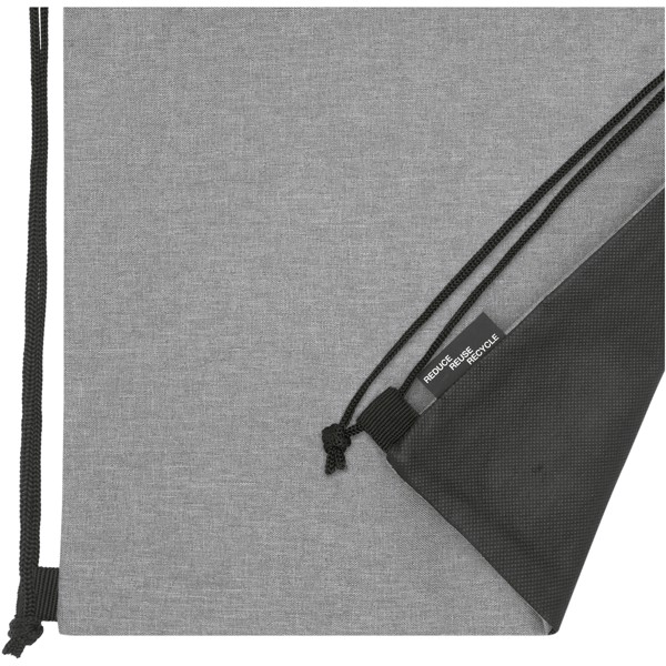 Zaino con cordoncino Ross in PET riciclato - 5L - Grigio melange