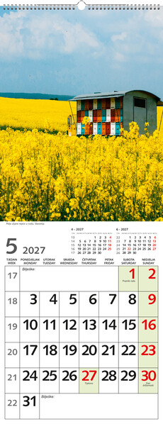 Uski zidni kalendar – Čarobna Hrvatska