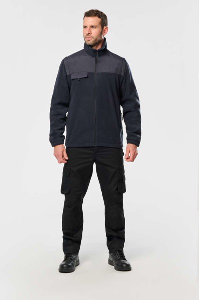 Fleece Jacket With Removable Sleeves - Dark Grey / 2XL