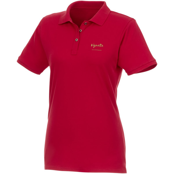 Beryl short sleeve women's organic recycled polo - Red / 2XL