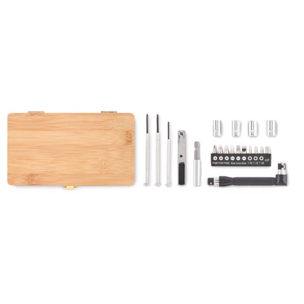 MB - 21 pcs tool set in bamboo case Gallaway