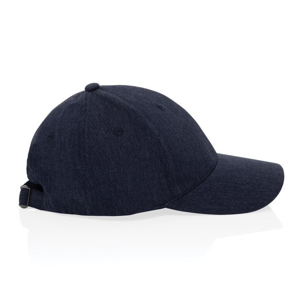 Casquette 6 panneaux 200gr chiné et recyclé AWARE™ Milo - Bleu Marine