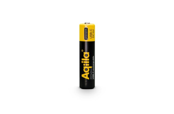 Aqiila Rechargeable USB-C Batteries AAA 600mAh 4-p
