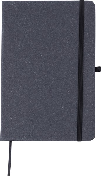 Notitieboek Gianna | Gerecycled leer | A5 | Gelinieerd - zwart