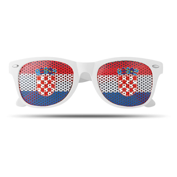 Glasses country Flag Fun - White / Blue