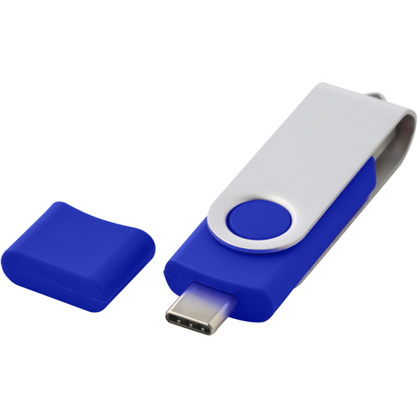 Clé USB-C rotative OTG - Bleu / 2GB