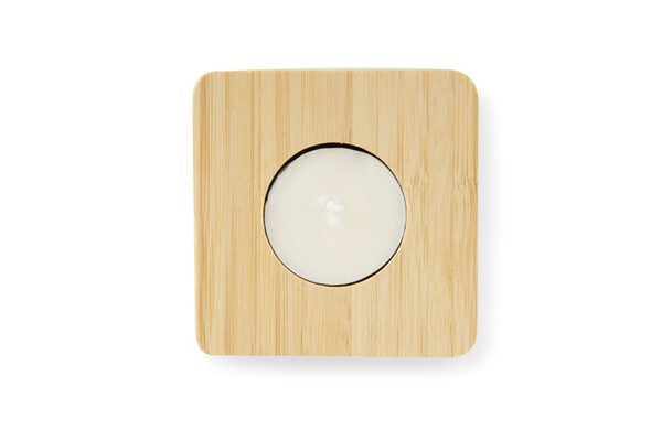 Bamboo candle holder with tealight LUMOS