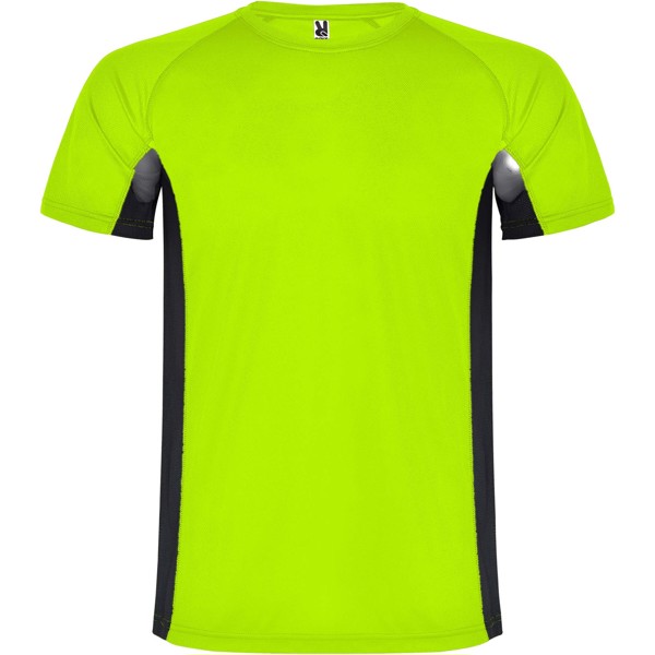 T-shirt sportiva a maniche corte da uomo Shanghai - Verde fluo / Nero / M