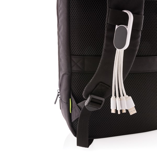 4-in-1 cable with carabiner clip - White