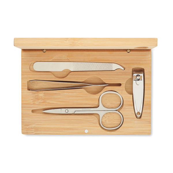 Sewa manicure set, bamboo case, 4 tools