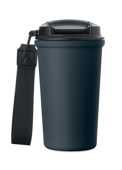 Gobelet en acier recyclé 400ml Nakano - Bleu Marine