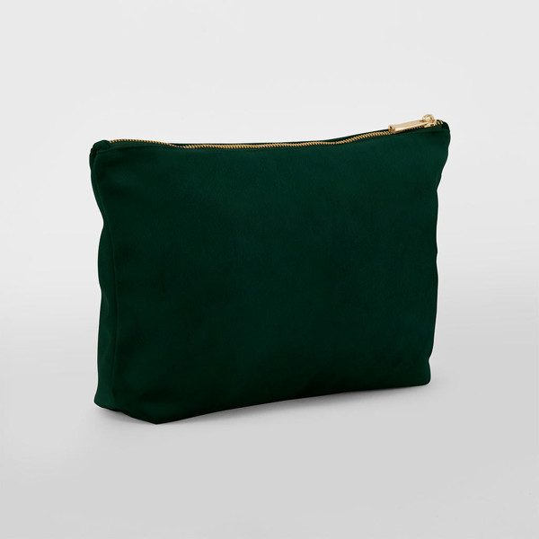 Velvet Accessory Bag - Dark Emerald / L
