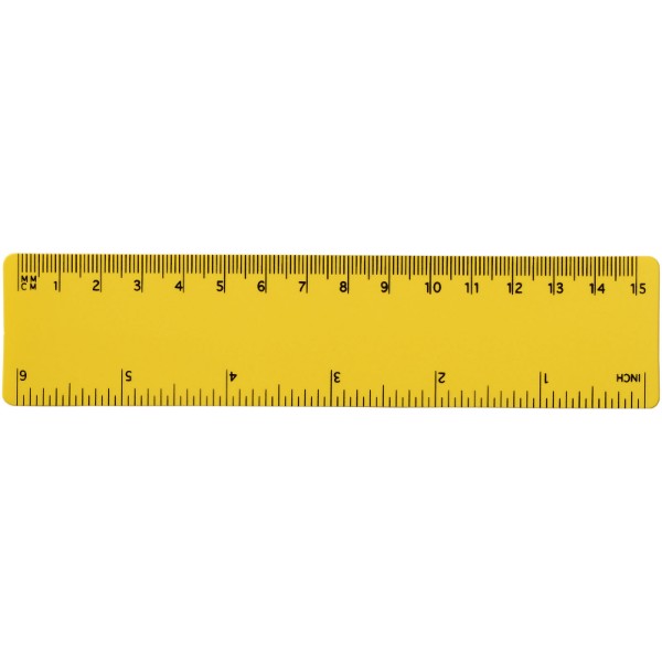 Linijka Rothko PP o długości 15 cm - Żółty