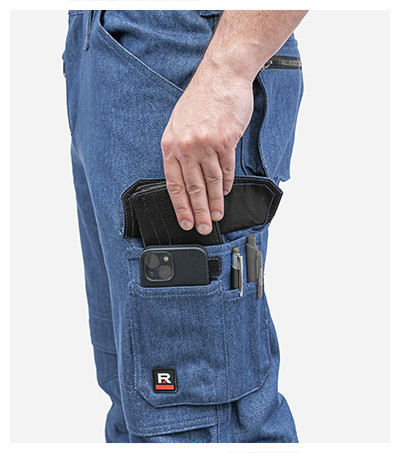 Pracovné Džínsy Pánske Rimeck® Vertex - Svetlý Denim / 52 long