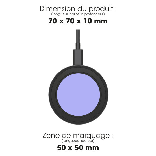 RISAI - CHARGEUR ECO SANS FIL INDUCTION 10W NOIR