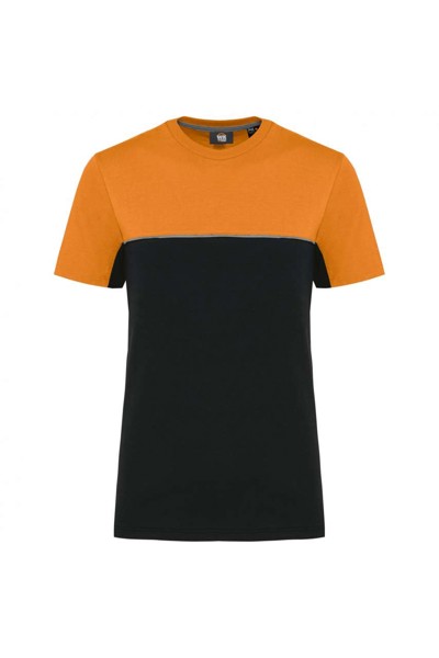 Unisex Eco-Friendly Short Sleeve Two-Tone T-Shirt - Black / Dark Grey / M
