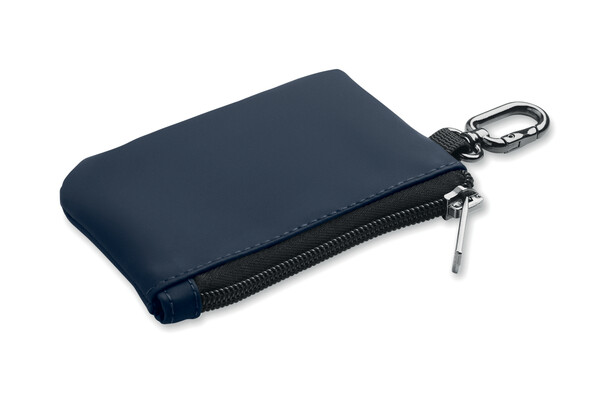 Porte-monnaie PU et mousqueton Guardo - Bleu Marine
