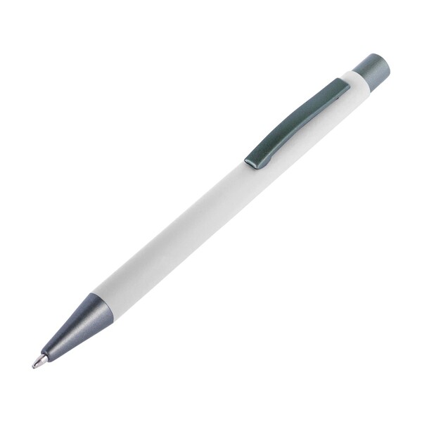 Stylo Emmett | Finition caoutchoutée - blanc