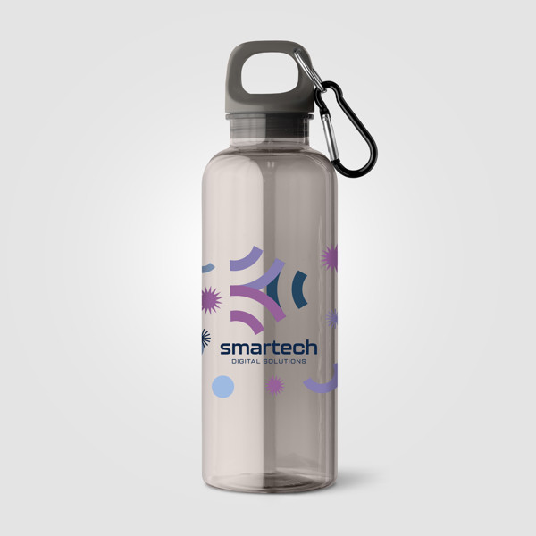 Doli rPET Carabiner Clip Screw-Top Bike Bottle – 500 ml - Black / Silkscreen