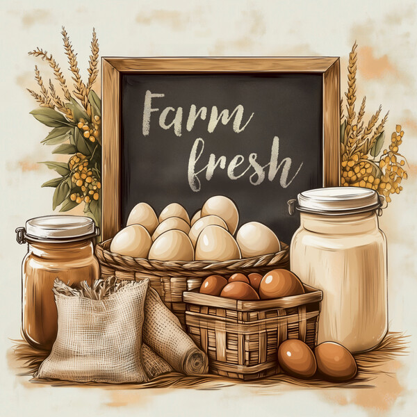 Notique Poznámkový Kalendář Farmářské Trhy 2027, Plastic Free, 30 x 30 cm