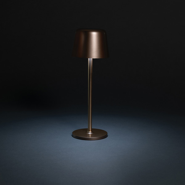Lampe de table rechargeable par USB en plastique RCS Zenic - Bronze