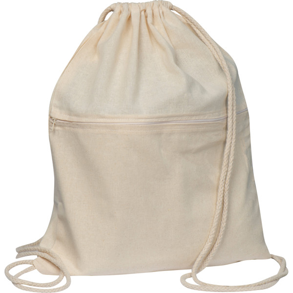 Cotton gymbag KINGA - White