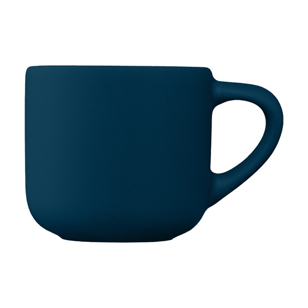Tasse espresso Alba en céramique avec finition mate – 90 ml - Bleu marine / Sérigraphie