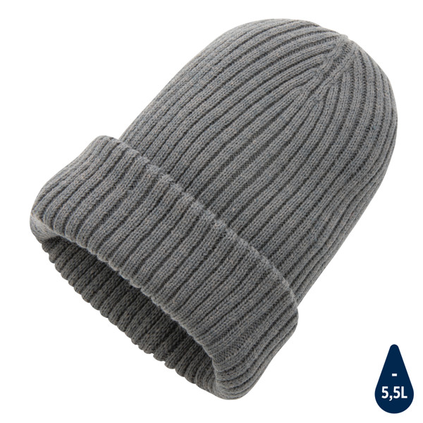 Dvojitě pletená beanie čepice Impact z Polylana® AWARE™ - Antracitová