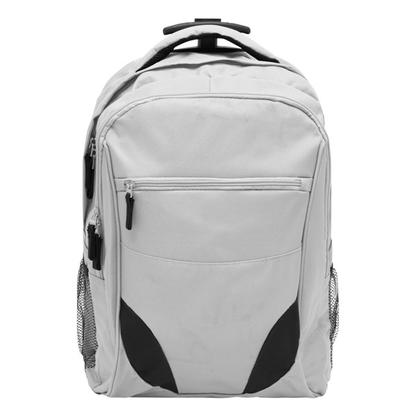 Trolley backpack, 600D polyester, laptop pocket - Grey