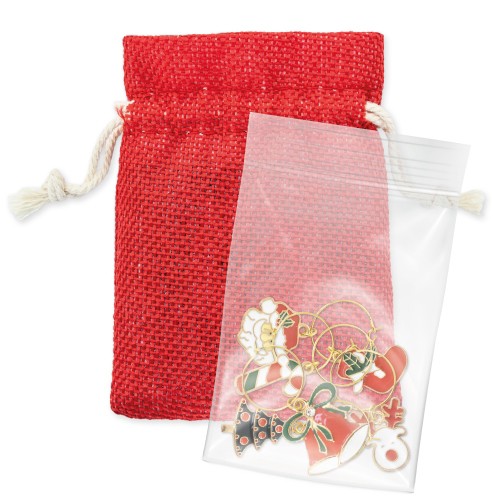 SET OF 6 CHRISTMAS GLASS-MARKER RINGS "BRINDIS"