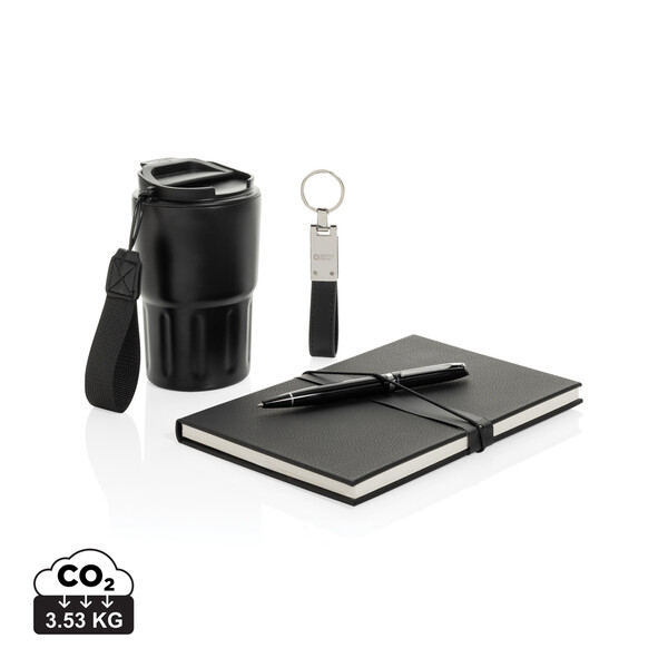 Swiss Peak RCS certified deluxe business gift set w/ tumbler