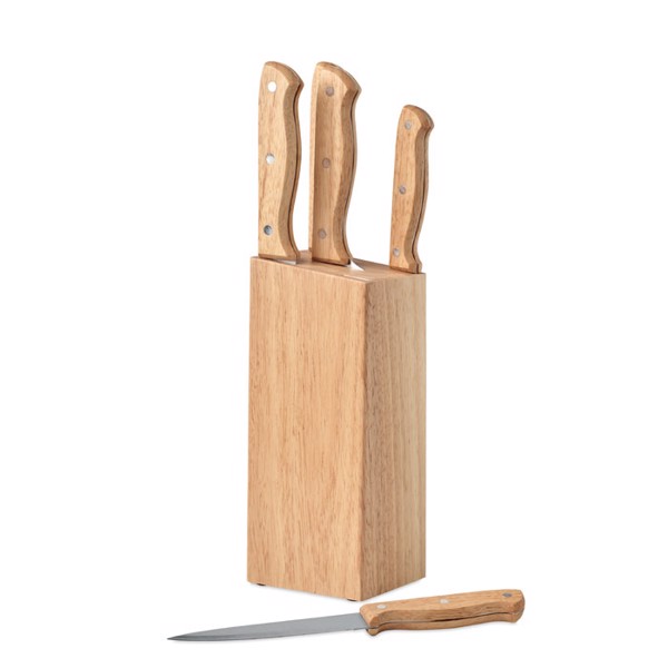 MB - 5 piece knife set in base Gourmet