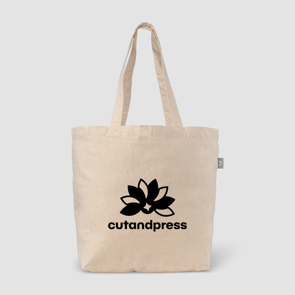 Budget Shopper 5 oz. Recycled Cotton Tote - Natural / Heat transfer