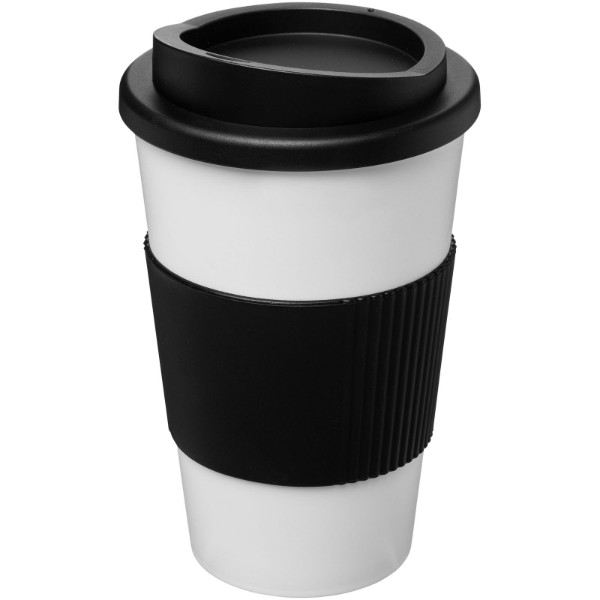 Americano® 350 ml insulated tumbler with grip - White / Black