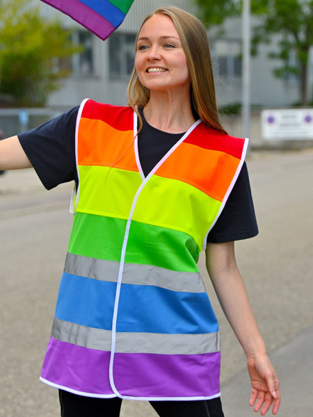 Rainbow vest 'Pride' - Red Orange Yellow Green Blue / 2X/3X