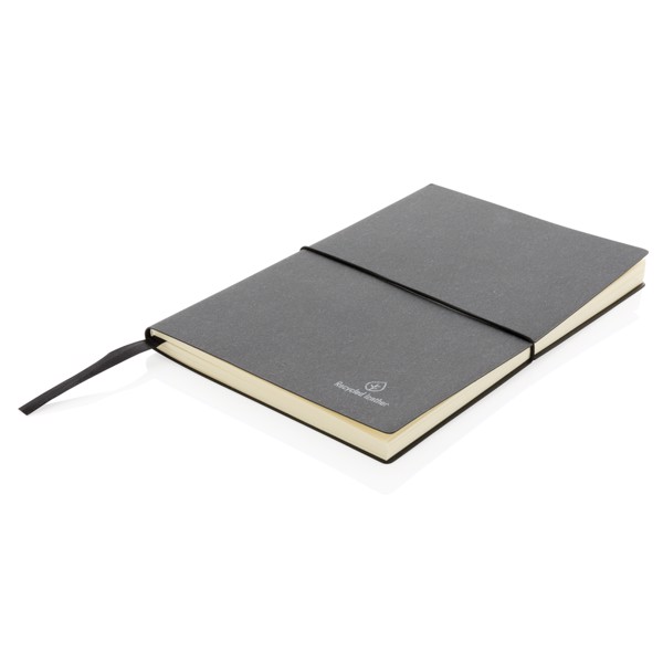 A5 recycled leather notebook - Grey