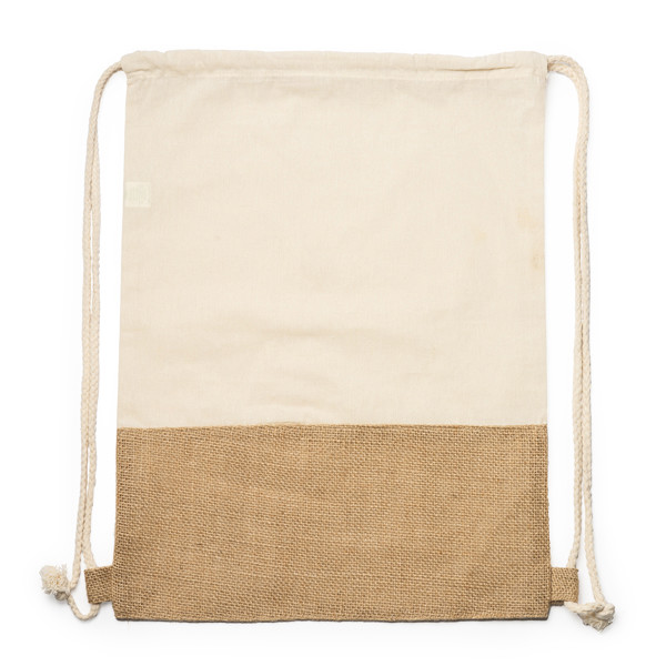 Mochila saco personalizada de algodón y yute 120 g/m²
