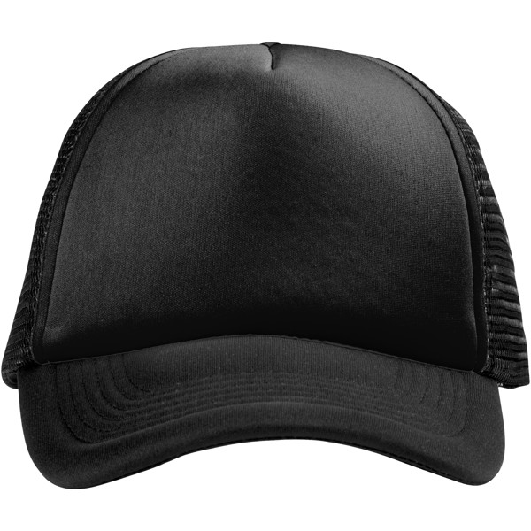 Trucker Kappe mit 5 Segmenten - schwarz / schwarz