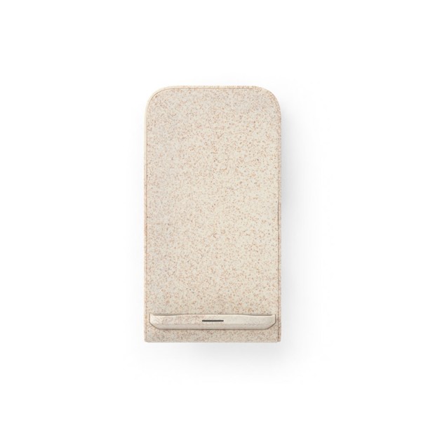 Suporte para smartphone com carregador wireless super rápido 15W em ABS reciclado e bambu - ENGLERT