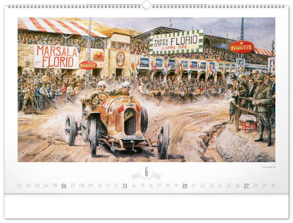 Notique Nástěnný Kalendář Oldtimers – Václav Zapadlík 2027, 64 x 42 cm