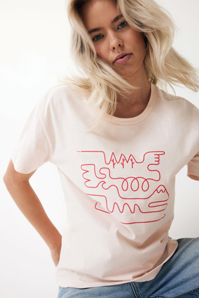 T-shirt pour femmes en coton recyclé IQONIQ Yala - Cloud Pink / XL