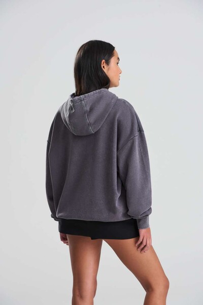 Vintage Washed Hoodie - Washed Black / XS