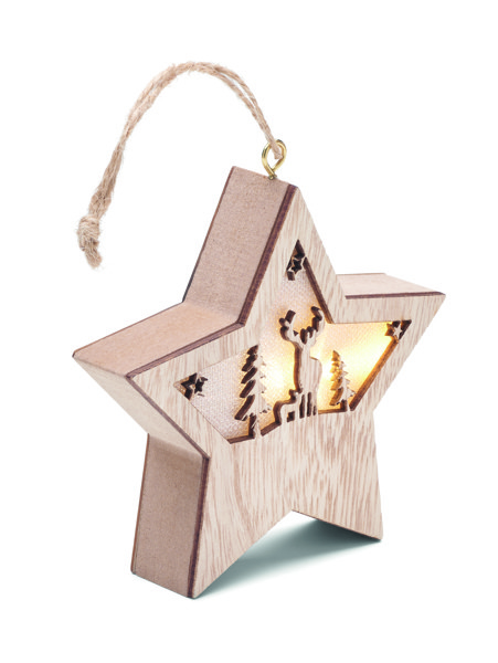 Suspension étoile MDF avec led Starlight