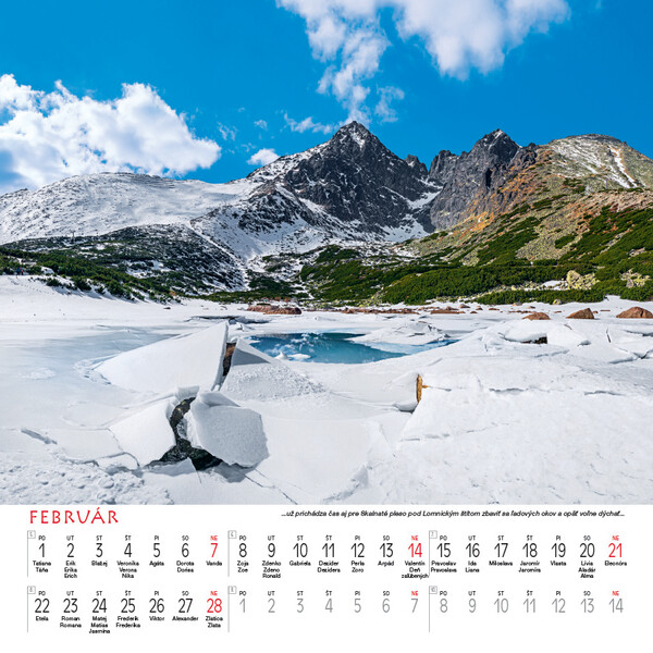 Nástenný Kalendár Tatry Štvorec 2027
