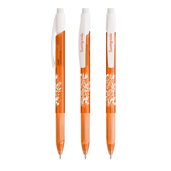 Porte-mines BIC® Media Clic Grip - Orange Frost/Blanc Frost