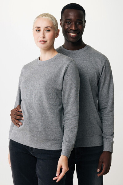 Lehká mikina Iqoniq Etosha z recykl. bavlny - Light Heather Anthracite / XXXL