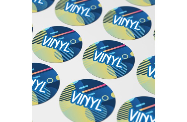 Vinyl Sticker Round Ø 35 mm - White