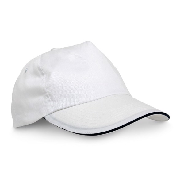 CLAIRE. Casquette sandwich en polyester - Blanc