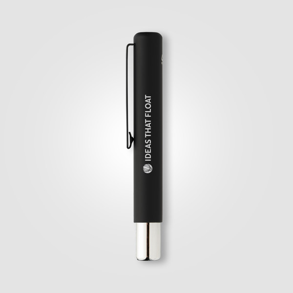 Meni Recycled Aluminium Pocket Size Pen - Black / Laser