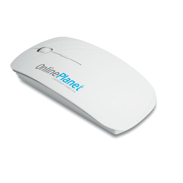 Curvy wireless mouse, ABS - White